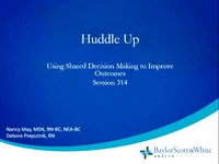 Huddle Up: Using Shared Decision- Making to Improve Outcomes icon