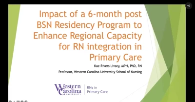 Impact of a 6-Month Post-BSN Residency in Primary Care in Developing Regional Capacity for RN Integration icon