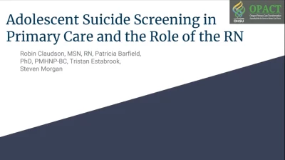 Adolescent Suicide Screening in Primary Care and the Role of the RN icon