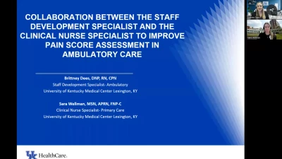 Collaboration Between the Staff Development Specialist and the Clinical Nurse Specialist to Improve Pain Score Assessment in Ambulatory Care icon