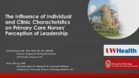 The Influence of Individual and Clinic Characteristics on Primary Care Nurses' Perception of Leadership icon