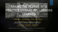 Taking the Plunge into Practice Ownership: Lessons Learned icon