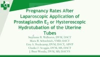 Pregnancy Rates After Laparoscopic Application of Prostaglandin E2 or Hysteroscopic Hydrotubation of the Uterine Tubes icon