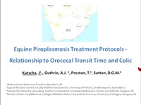 Equine Piroplasmosis Treatment Protocols: Relationship to Orocecal Transit Time and Colic icon
