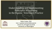 Understanding and Implementing Principles of Learning in the Equine Veterinary Practice  icon