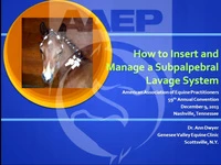 How to Insert and Manage a Subpalpebral Lavage System icon