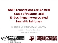 AAEP Foundation Case-Control Study of Pasture - and Endocrinopathy-Associated Laminitis icon