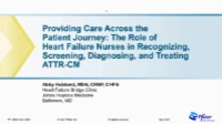 Amyloid Track: Pfizer Product Theater: Providing Care Across the Patient Journey: The Role of Heart Failure Nurses in Recognizing, Screening, Diagnosing and Treating ATTR-CM icon