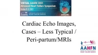 Cardiac Echo Images, Cases – Less Typical /Peri-Partum/MRIs icon