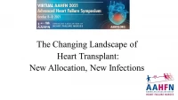 The Changing Landscape of Heart Transplant: New Allocation, New Infections icon
