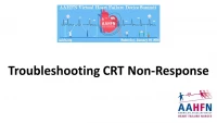 Troubleshooting CRT Non-Response icon