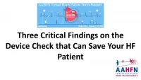 Three Critical Findings on the Device Check That Can Save Your HF Patient icon