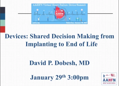 Devices: Shared Decision Making from Implanting to End of Life icon