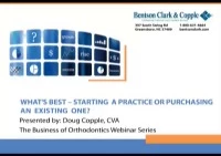 2014 Webinar - What's Best - Starting a Practice or Purchasing an Existing One? icon