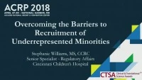 Overcoming the Barriers to Recruitment of Underrepresented Minorities icon