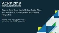 Adverse Event Reporting in Medical Device Trials: Requirements from a Monitoring and Auditing Perspective icon