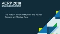 The Role of the Lead Monitor and How to Become an Effective One icon