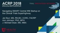 Navigating SMART Central IRB Startup on the Clinical Trials Superhighway icon