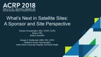 What's Next in Satellite Sites: A Sponsor and Site Perspective icon