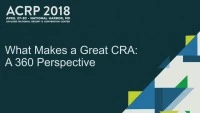 What Makes a Great CRA – A 360 Degree Perspective icon