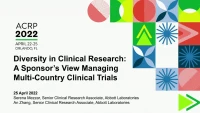 Diversity in Clinical Research: A Sponsor's View in Managing Multi-Country Clinical Trials icon