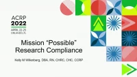 Mission "Possible" - Research Compliance icon