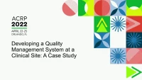 Positive Outcomes in Building a QMS: A Case Study icon
