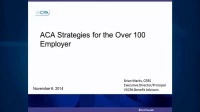 ACA Strategies for the Over-100 Employer icon