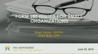 990 Issues for Small Organizations/Practices icon