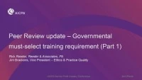 Peer Review Update - Governmental Must-Select Training Requirement (Part 1) icon