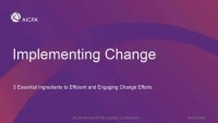 Implementing Change: 3 Essential Ingredients to Efficient and Engaging Change Efforts icon