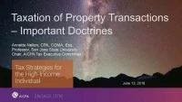 Taxation of Property Transactions - Important Doctrines icon