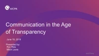 Communication in the Age of Transparency icon