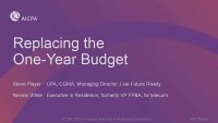 Replacing the One-Year Budget icon