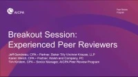 Breakout Session for Experienced Peer Reviewers   icon