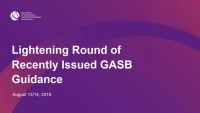 Lightening Round of Recently Issued GASB Guidance (Repeat of GAE1808) icon