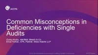 Common Misconceptions in Deficiencies with Single Audits (EAQ session) icon