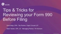 Tips & Tricks for Reviewing your Form 990 Before Filing icon