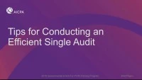 Tips for Conducting an Efficient Single Audit (Repeated in session GOV1825) icon