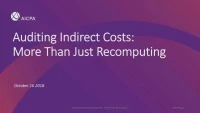 Auditing Indirect Costs (More than just Recomputing) icon