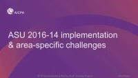 ASU 2016-14 Implementation & Area-Specific Challenges (Repeat of session GOV1807) icon