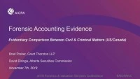 Forensic Accounting Evidence - Evidentiary Comparison Between Civil & Criminal Matters (US/Canada) icon
