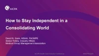 How to Stay Independent in a Consolidating World icon