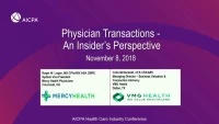 Physician Transactions: An Insider Perspective  icon