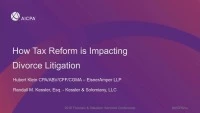 How Tax Reform is Impacting Divorce Litigation                    icon