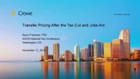 Transfer Pricing after the Tax Cuts and Job Act icon