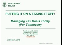Putting It On & Taking It Off: Managing Tax Basis Today (For Tomorrow) icon