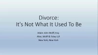 Divorce: It's Not What It Used To Be  icon