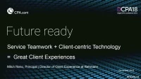 Effective Service Teamwork and Client-centric Technology = Great Client Experiences icon