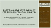 ESOPs: An Objective Overview for the Construction Industry icon